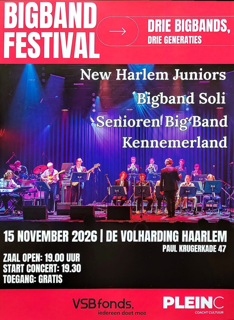 Poster Bigband Festival De Volharding 15 november 2026